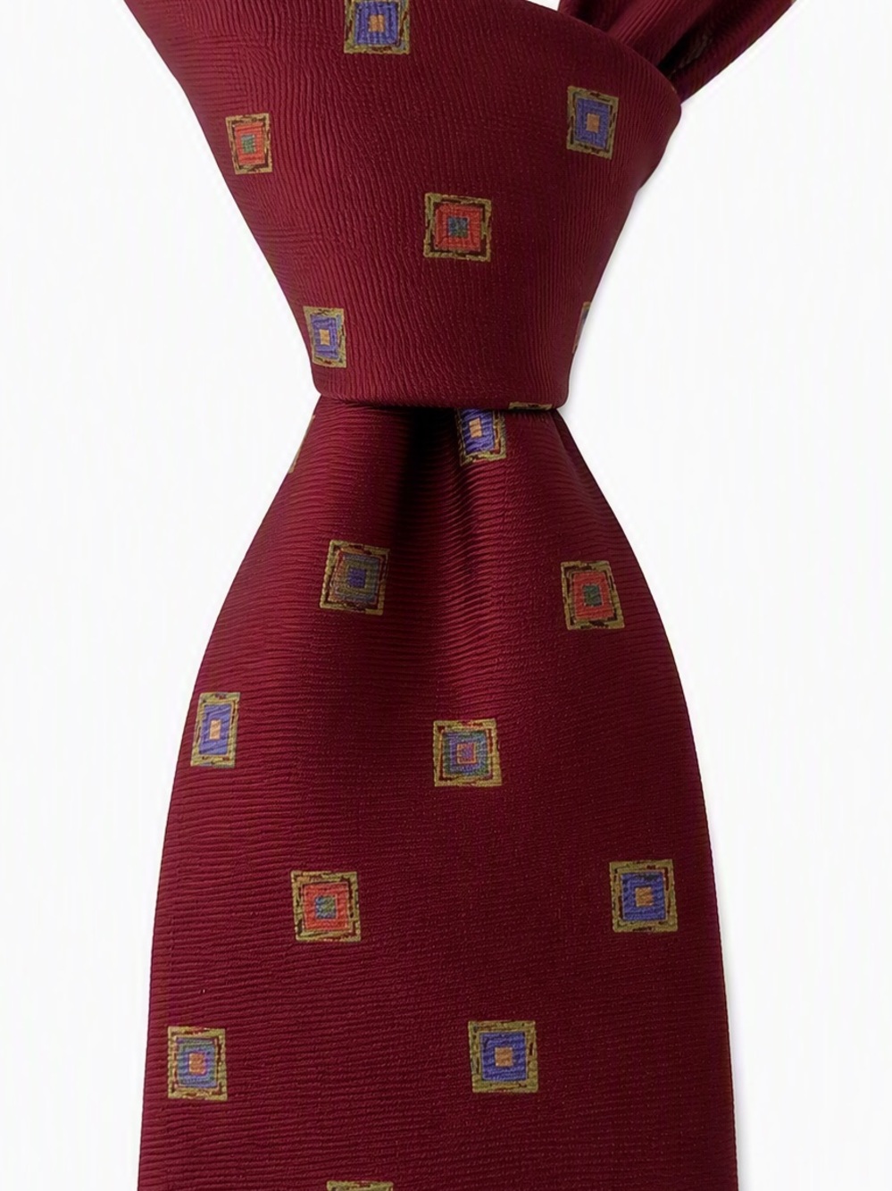 Ermenegildo Zenga Italian Silk Tie Red Squares